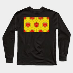 bright colorful retro geometrical art pattern Long Sleeve T-Shirt